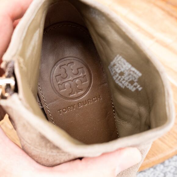 Tory Burch Block Heel Boots Women 6.5 Tan Leather Dressy Platform Comfort Bootie - Picture 10 of 10